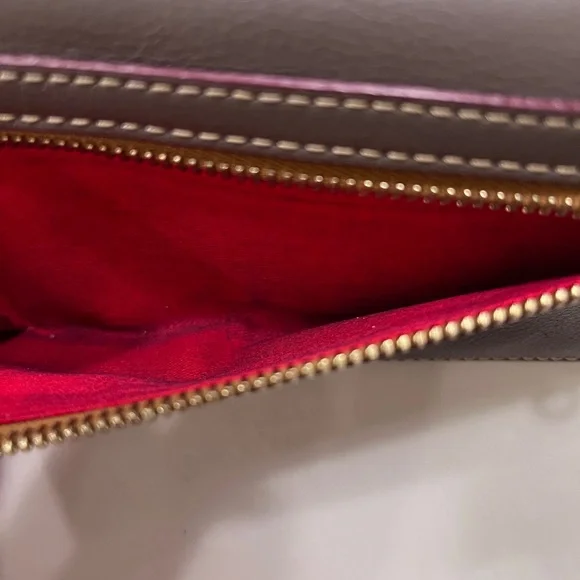 Dooney & Bourke Grey and Tan Leather Wallet - Picture 3 of 7